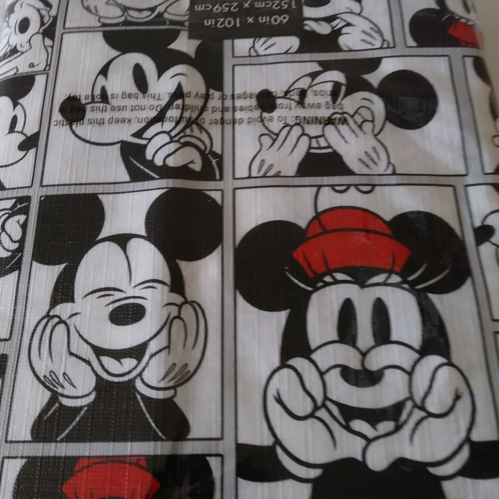 SOLD SOLD SOLD Disney Mickey Minnie Mouse FLANNEL BACK Tablecloth - Picture 6 of 16